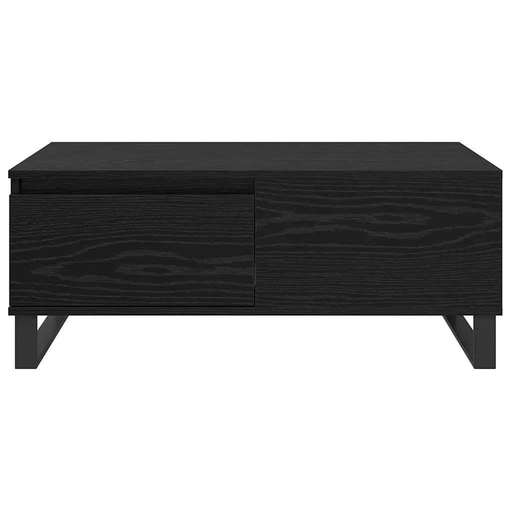 Tavolino da salotto con cassetto Rovere Nero 90 x 50 x 36,5 cm
