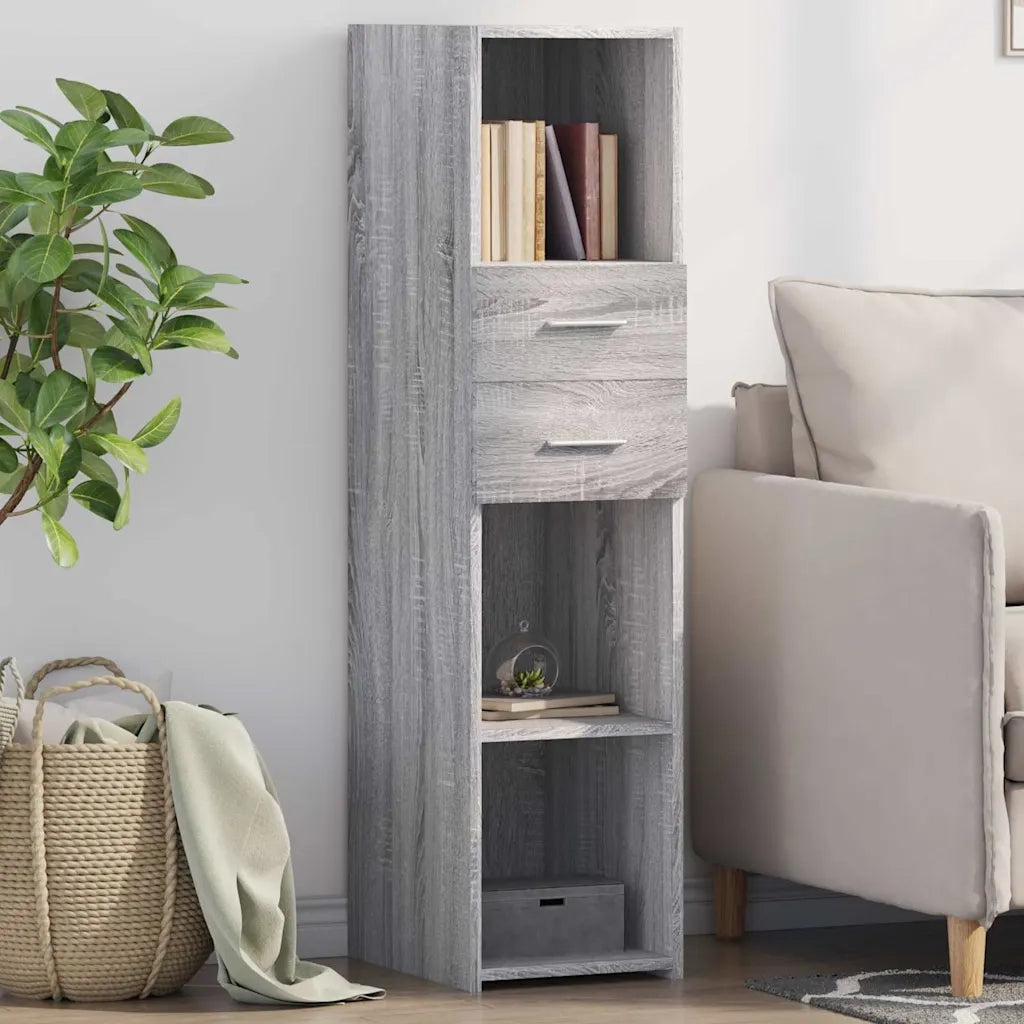 Credenza | Madia | Buffet da pranzo | Armadio da pranzo Grigio Sonoma 30x42,5x124 cm in Legno Multistrato