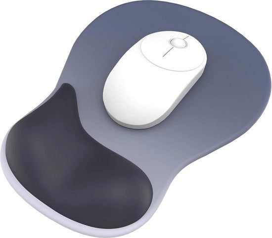 Matrice da tastiera ergonomico con sostegno per polso - tessuto morbido - curva superiore - blu-grigio scuro - sostegno per polso - confortevole