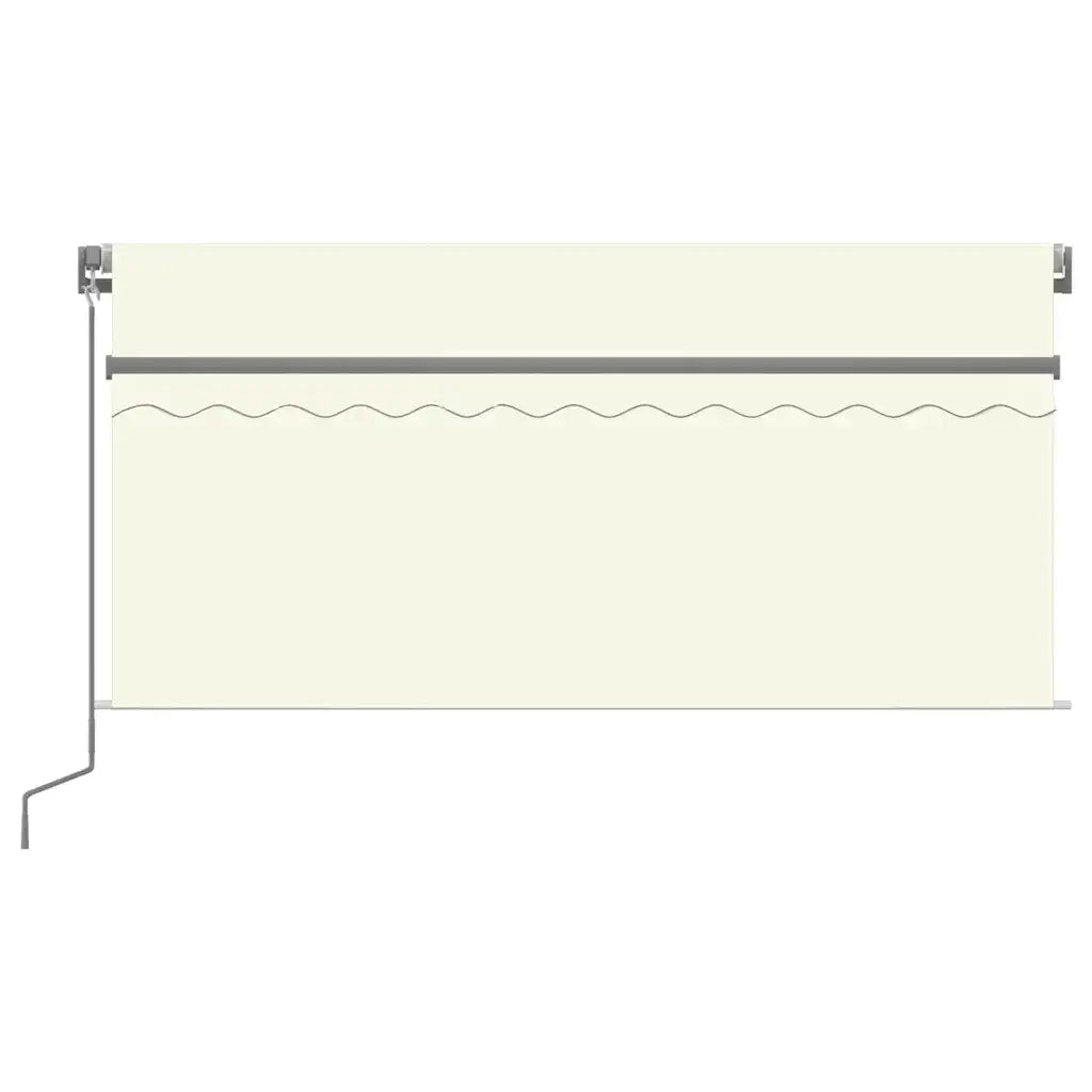 Tenda da Sole Retrattile Manuale con LED 3,5x2,5 m Crema 3069402