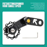 Attrezato per regolare catene per bicicletta Leggero - Lega di alluminio - Universale - Guida per catena - Derailleur posteriore - Regolazione perfetta - Guida per catena