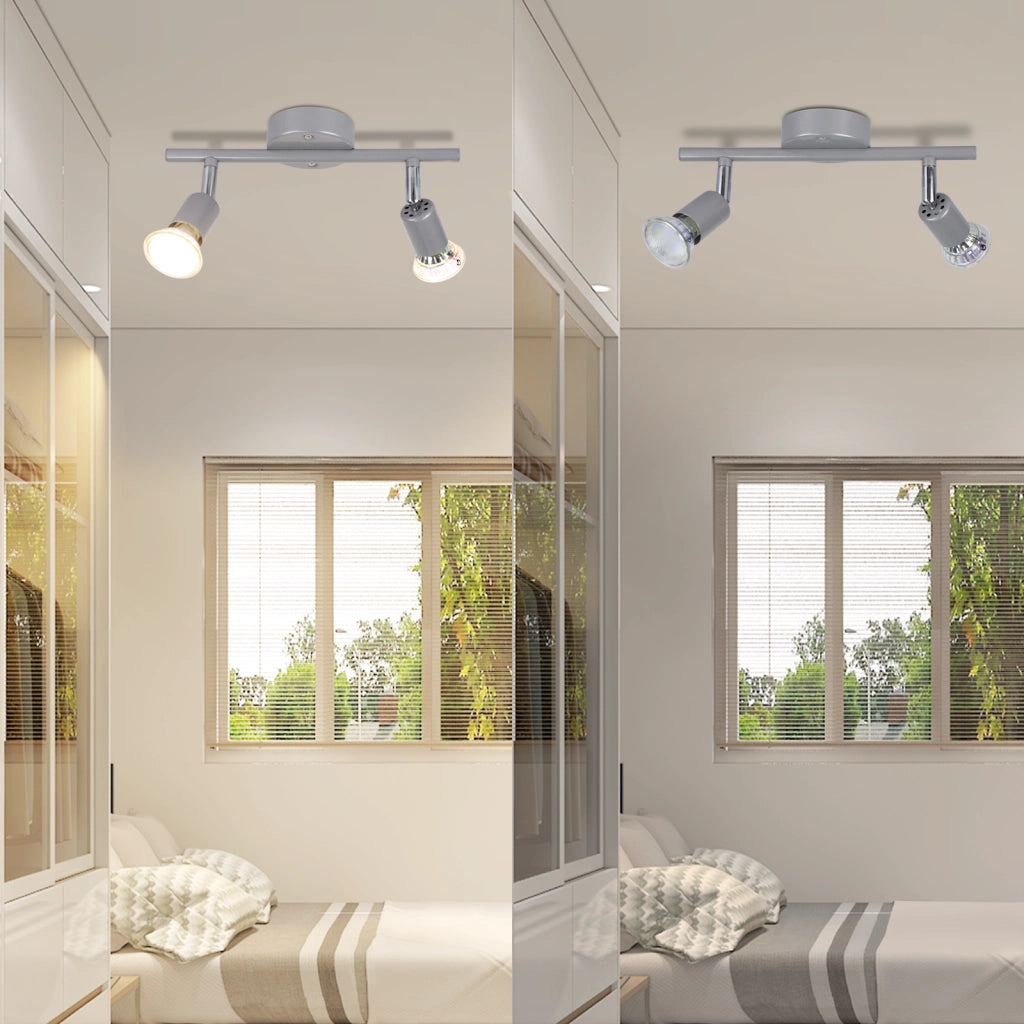 ZMH Faretto da soffitto GU10 a 2 fiamme Lampada da soffitto moderna per corridoio Lampadina inclusa