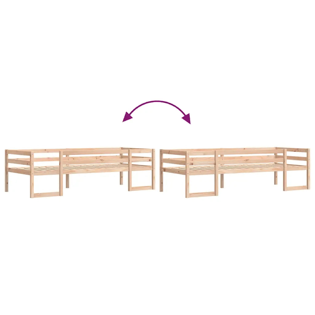 Giroletto per Bambini 75x190 cm in Legno Massello di Pino