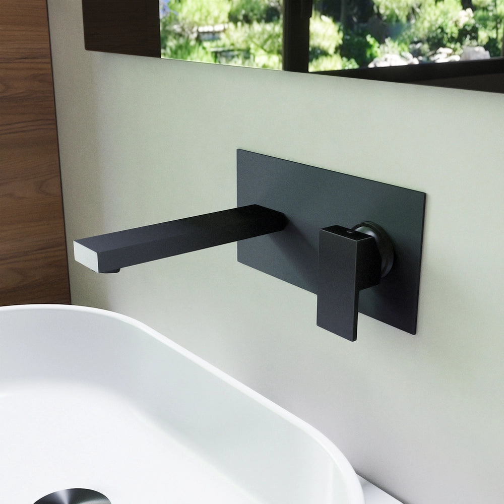 Miscelatore lavabo ad incasso senza scarico nero opaco | Hedy