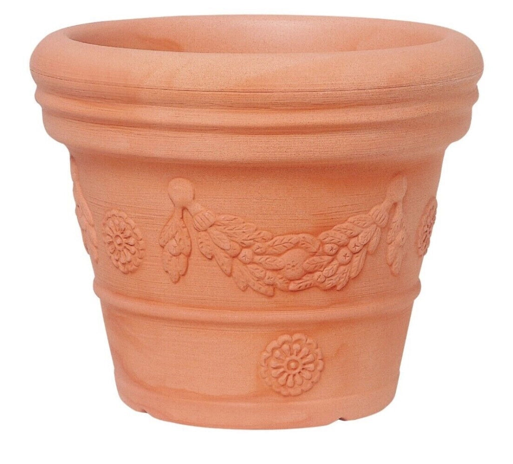 Vaso Ecoanticotto Tondo Festone Diametro 40 Impruneta - Arca