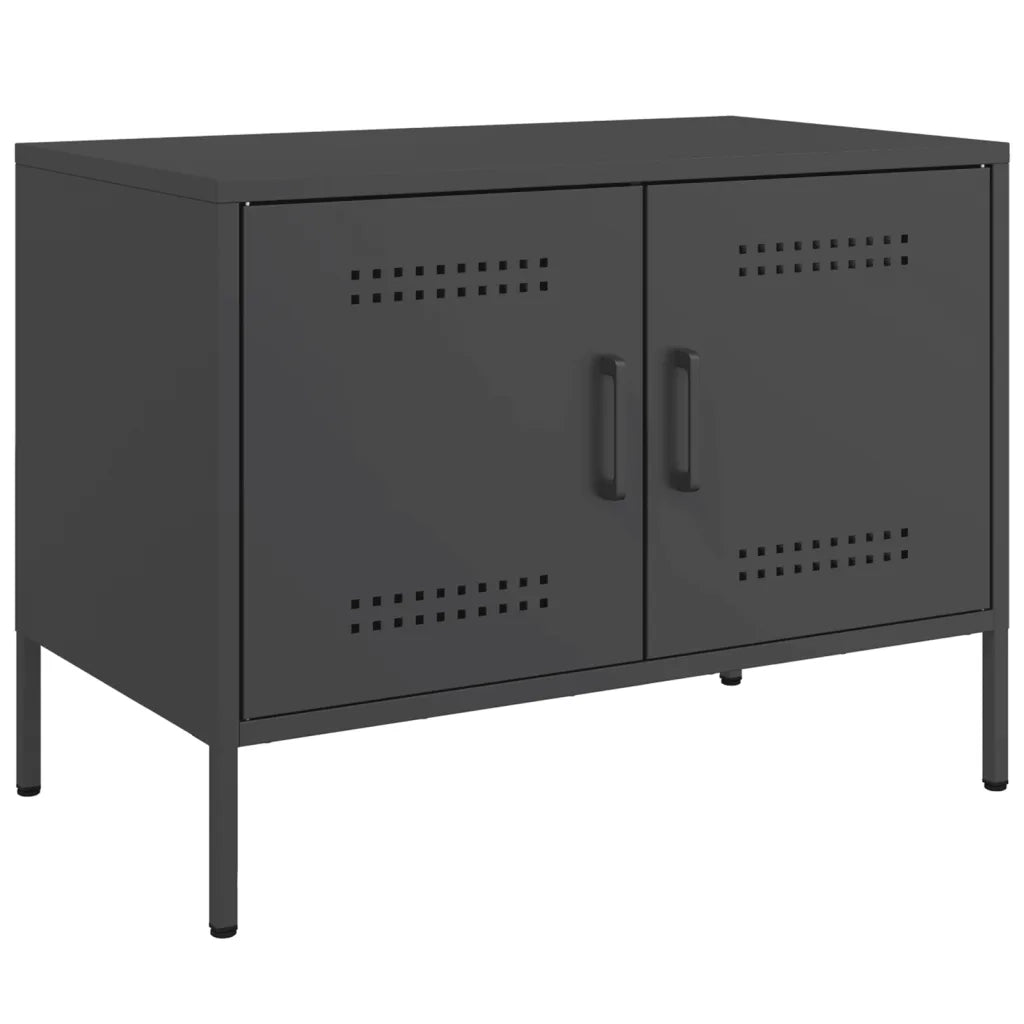 vidaXL Mobili TV 2pz Neri 68x39x50,5 cm in Acciaio