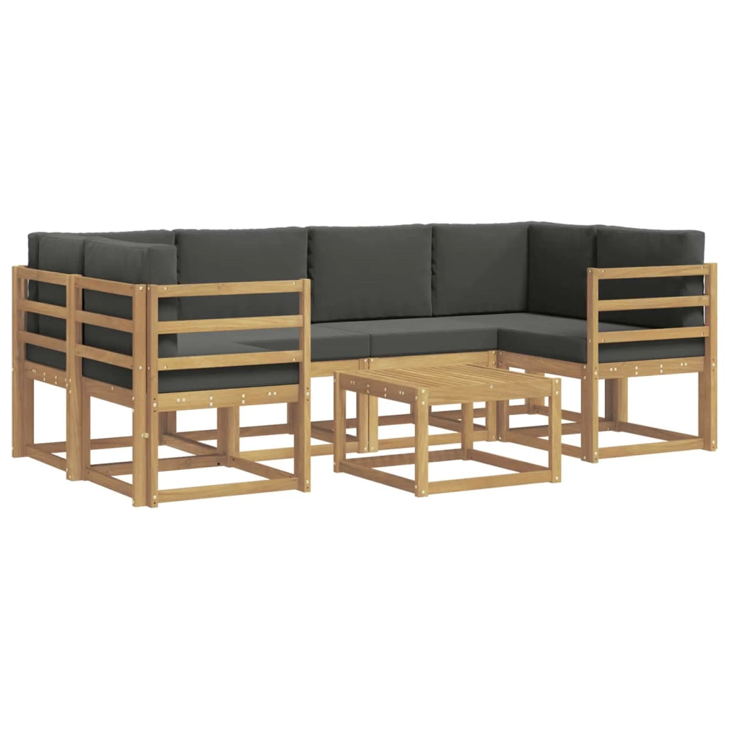 Set di divani da esterno 7 pz Bianco e Antracite 3387301