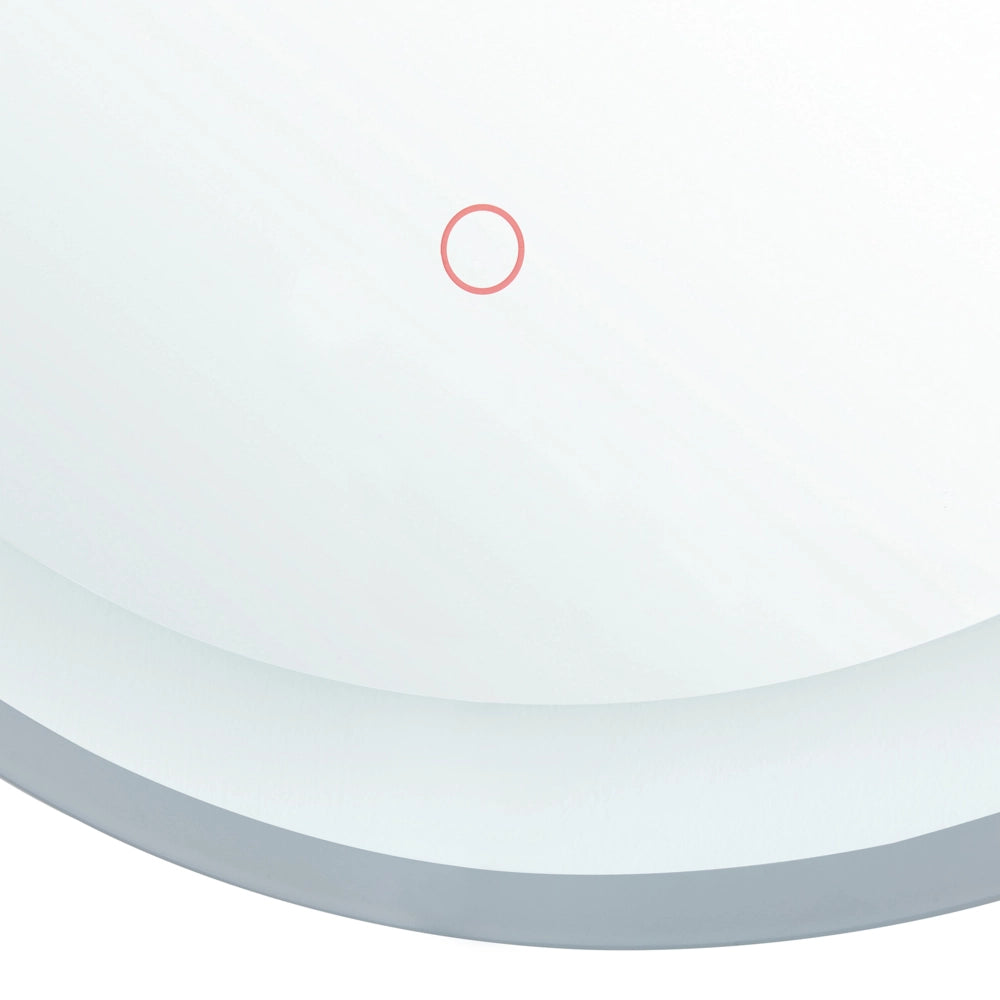 Moderno Specchio da Bagno Rotondo con Luci LED ø 58 cm soggiorno