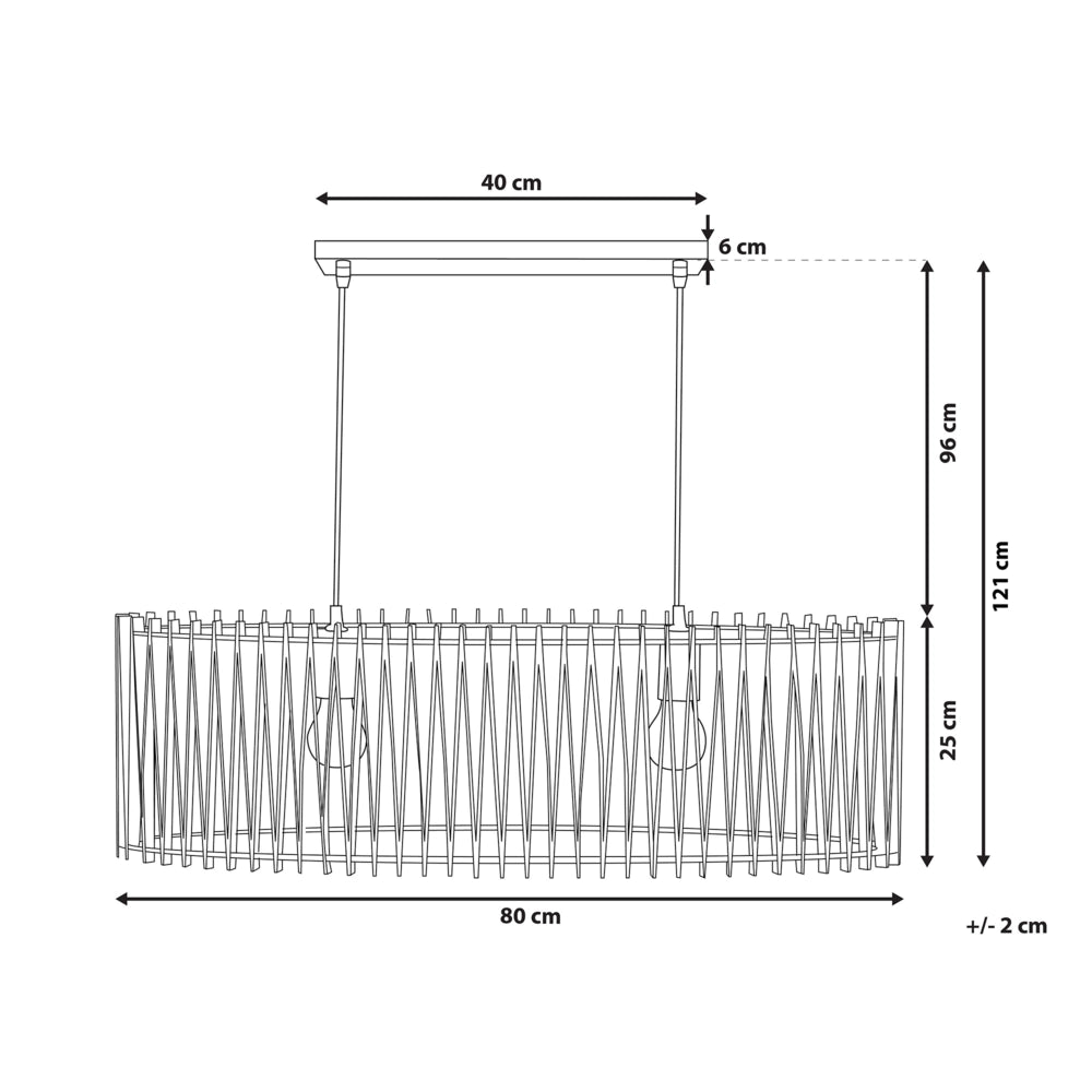 Lampada a Sospensione Luce Legno MDF lampadario stile moderno e boho 124 cm soggiorno