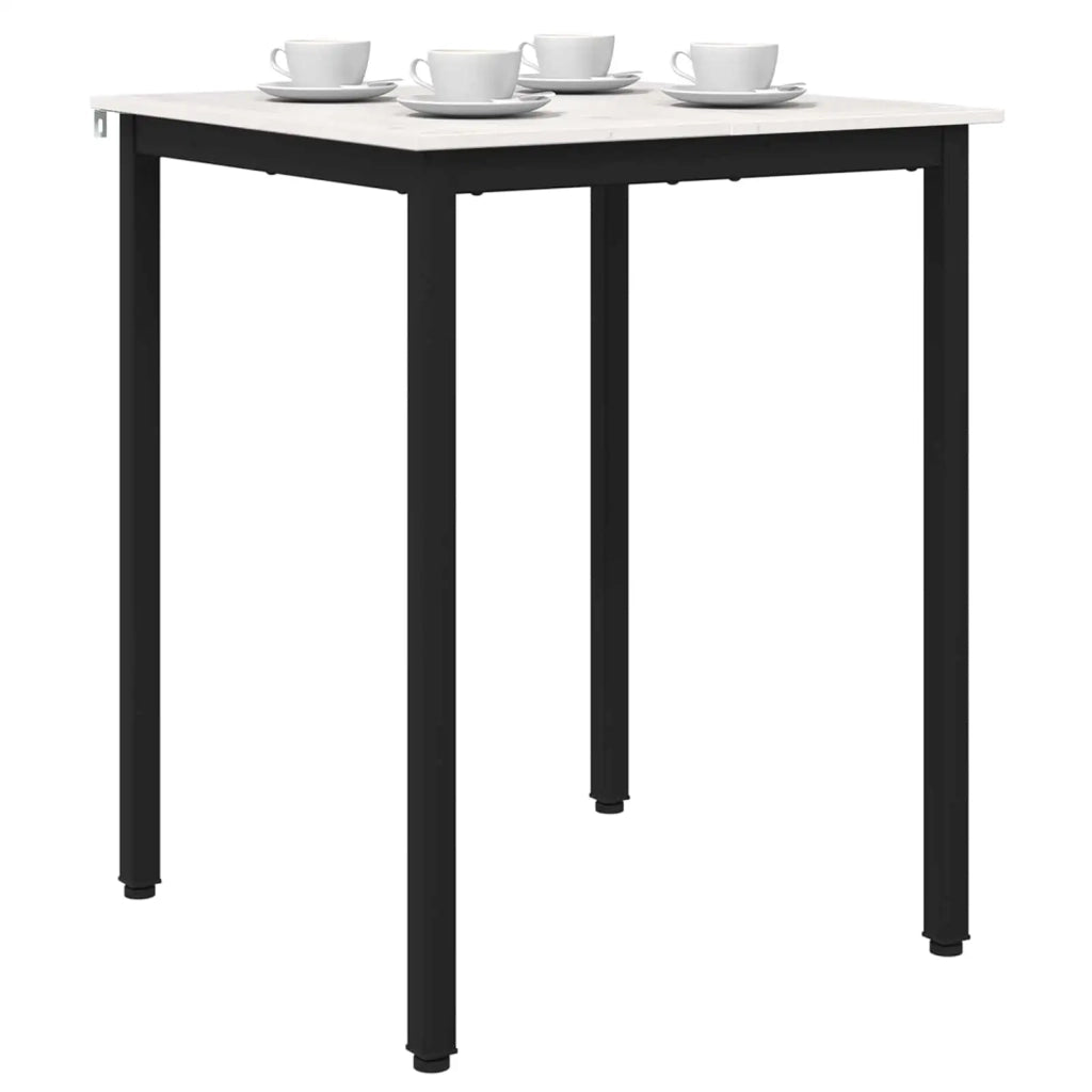 Tavolo da pranzo Bianco 60 x 60 x 75 cm Pino massello 892780