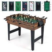 Tavolo da gioco 10 in 1 calcio balilla air hockey bowling, Tavolo da gioco 10 in 1 scacchi dama backgammon Marrone-Stanza dei giochi