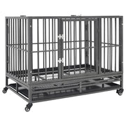 Gabbia per Cani con Ruote in Acciaio 102x72x85 cm cod mxl 58035