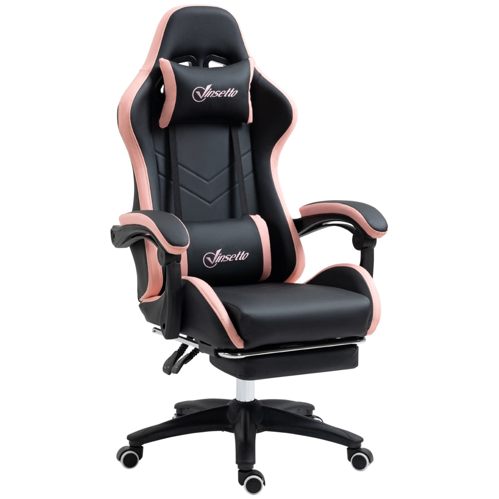Sedia da ufficio con supporto lombare e testiera ¨C zephmum ¨C rosa e nero