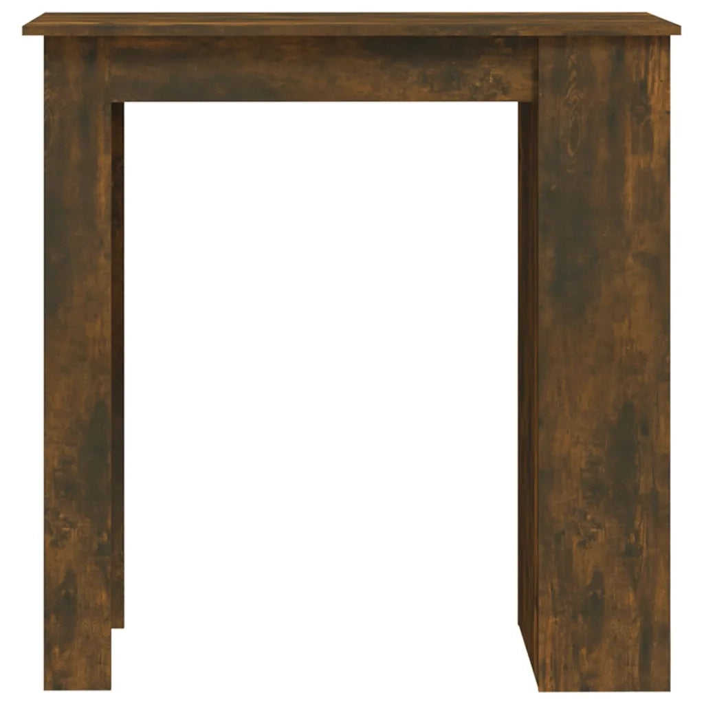 Tavolo Bar con Ripiani Rovere Fumo 102x50x103,5cm in Truciolato 812966