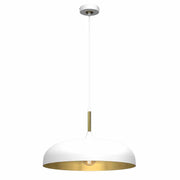 Lampadario a sospensione Milagro Lincoln bianco oro Ø45
