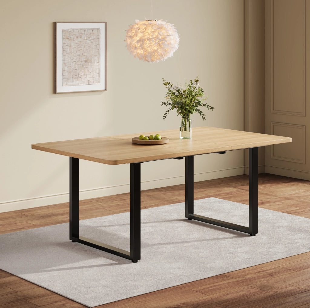 Tavolo da pranzo allungabile 220x80 cm colore rovere – 3 lunghezze