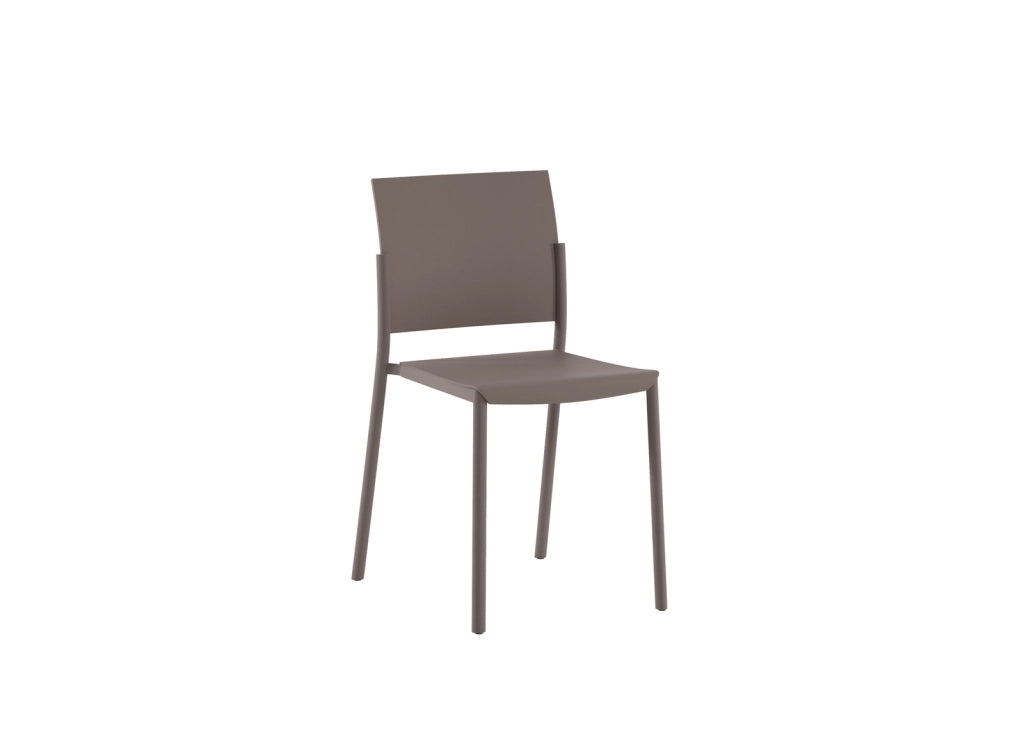 Sedia Venus in Polipropilene Visone, Design Moderno e Minimalista, Impilabile, Struttura Robusta per Interni - Om/405/VS