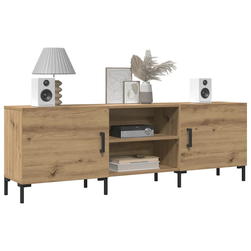 Mobile Porta TV-Mobile per TV-Credenza TV Rovere Artigianale 150x30x50cm in Truciolato 826963