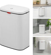 Afvalemmer 8 litri con coperchio scorrevole per cucina e bagno - versatile e elegante