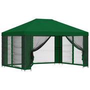 Gazebo | Pergolato da giardino con pareti laterali 4 ¡Á 3 m Verde