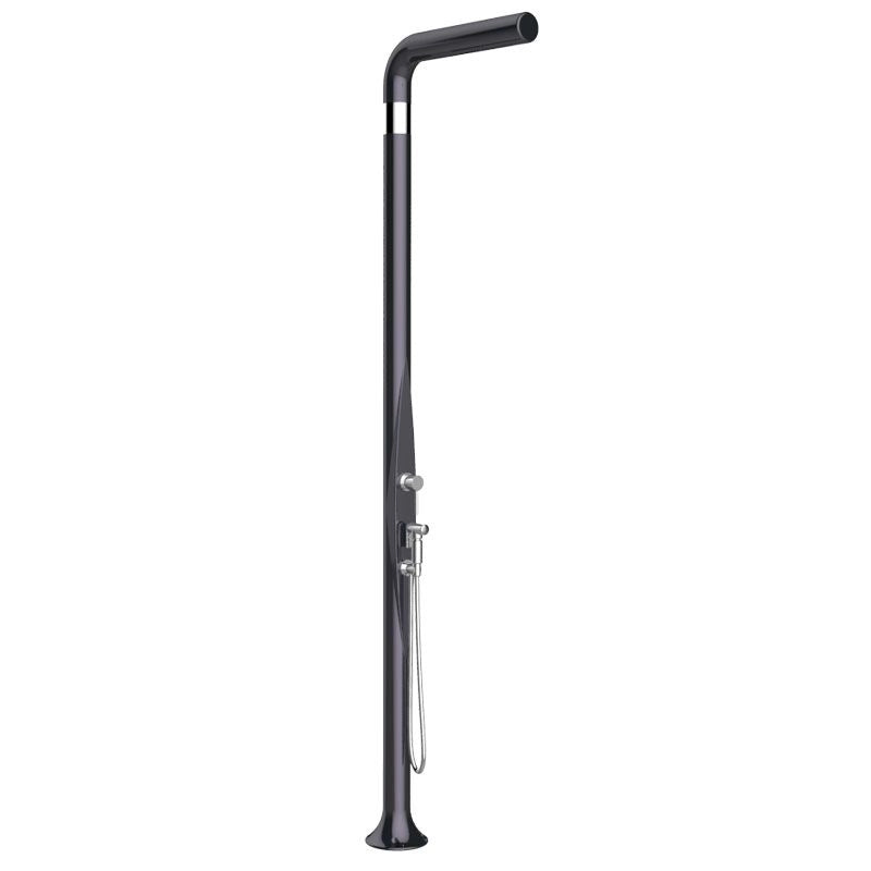 Doccia da esterno ed interno FUNNY YANG TOP LINE in polietilene, con doccetta mobile - Doccia Da Esterno Ed Interno Funny Yang Top Line In Polietilene, Con Doccetta Mobile Colore Perla Nera