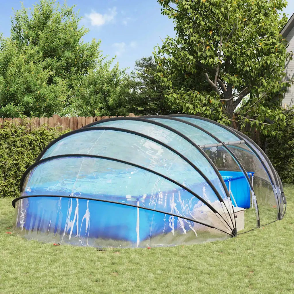 Tenda da piscina a cupola Trasparente 538 x 440 x 204 cm PVC