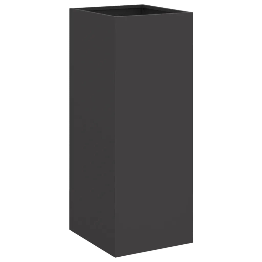 Fioriera | Cassetta per fiori | Vaso Nera 32x29x75 cm in Acciaio