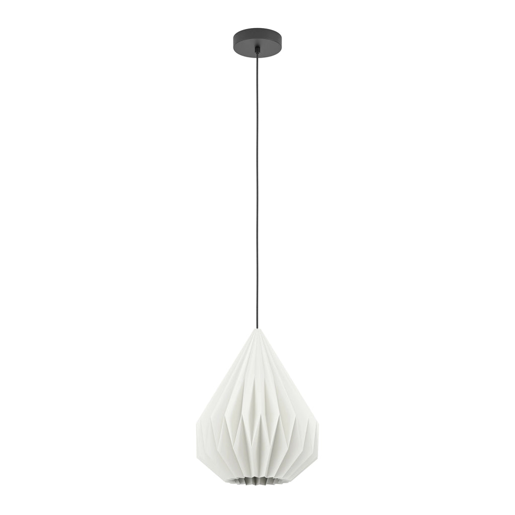Lampadario A Sospensione Vintage Minting Piccolo Acciaio Nero Bianco 1 Luce E27