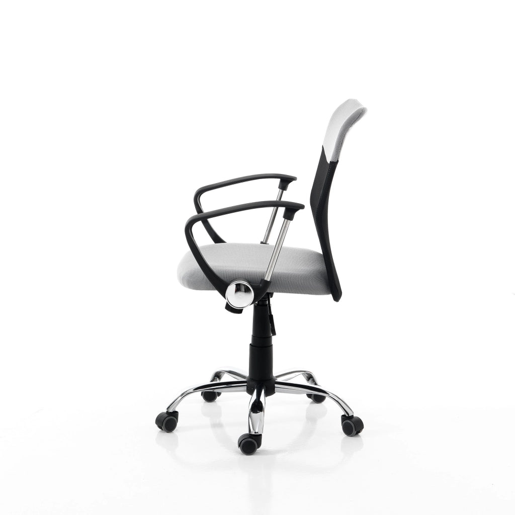 Poltrona da ufficio in tessuto grigia cm H.90/100 x L.58 x P.57