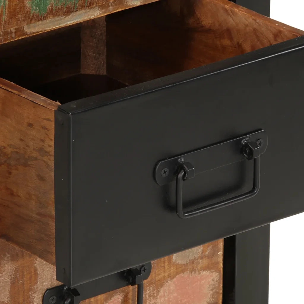 vidaXL Cassettiera Multicolore 40x40x75 cm Legno Massello di Recupero