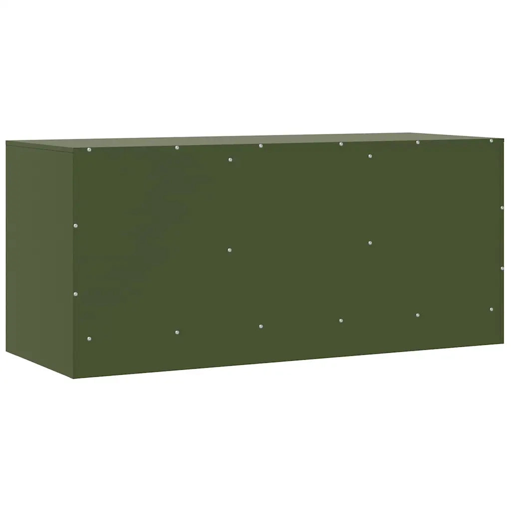 Mobile TV | Armadietto TV | Mobile Porta TV Verde Oliva 99x39x44 cm in Acciaio