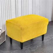 Hoes per poltrona ottomana rettangolare - Colore giallo - Materiale elastico e lavabile - Per salotto e camera da letto - Tela di velluto morbido