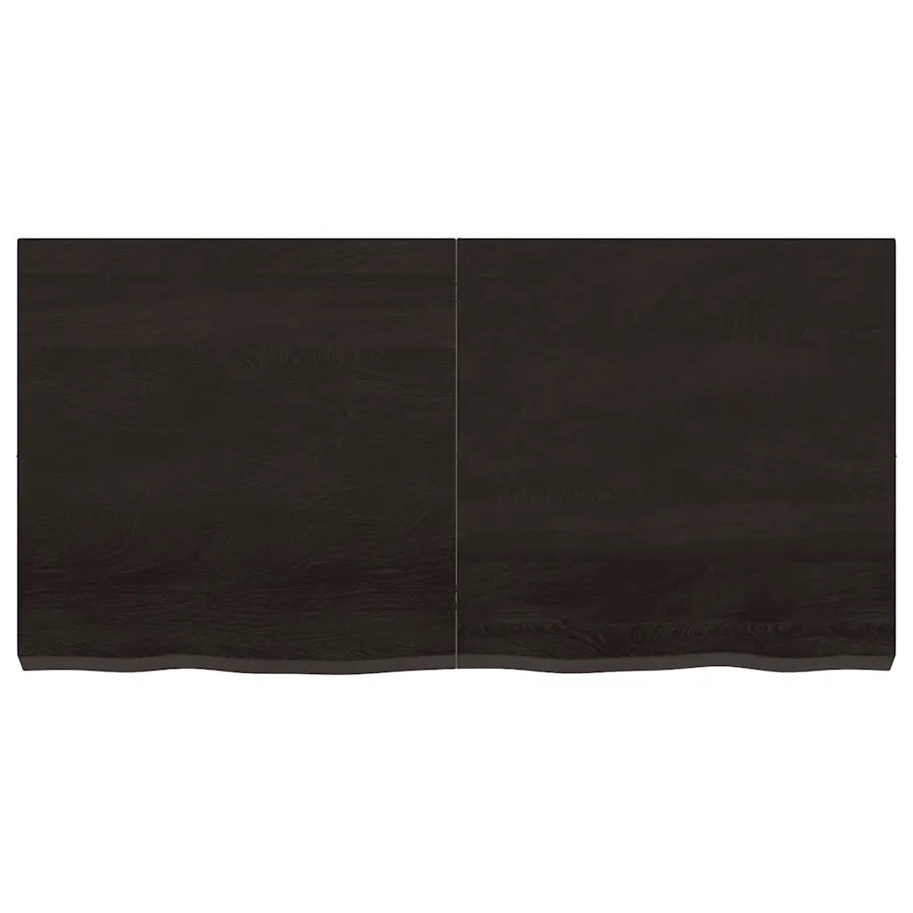 Piano Tavolo | Superficie Tavolo | Piano Scrivania Marrone 120x60x(2-6) cm Rovere Massello Trattato