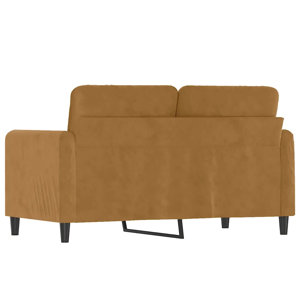 Divano a 2 Posti marrone 120 cm in Velluto 359439