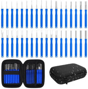 Set di accesso automatico, strumento di rimozione pin, set di accesso, 36 pezzi di kit di accesso per la rimozione di connettori a cavi, set di strumenti per la rimozione di viti con scatola per la maggior parte dei connettori (blu)