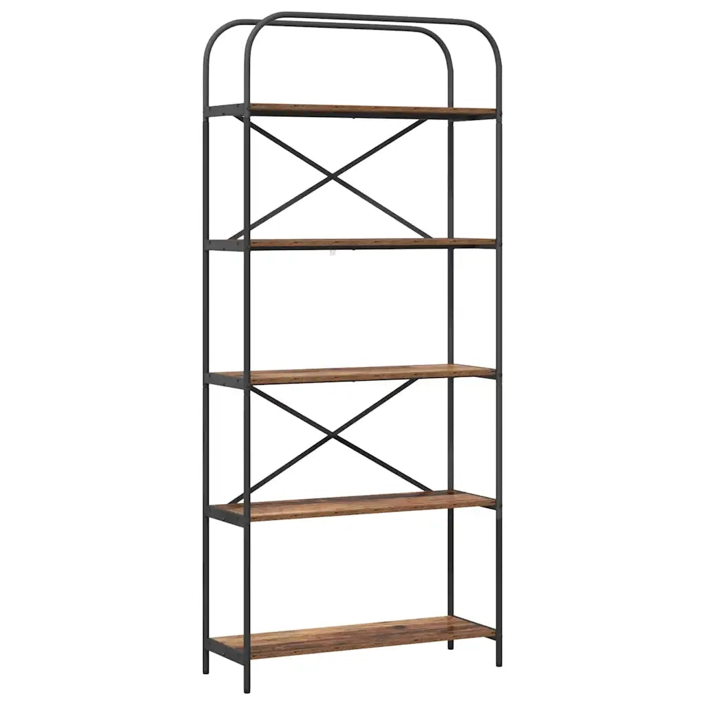 Libreria-Scaffale per Libri-Mobile di Stoccaggio Legno vecchio 80 x 30 x 183 cm Legno multistrato 755506