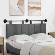 Testiera sospesa Con luce LED Grigio Scuro Tessuto