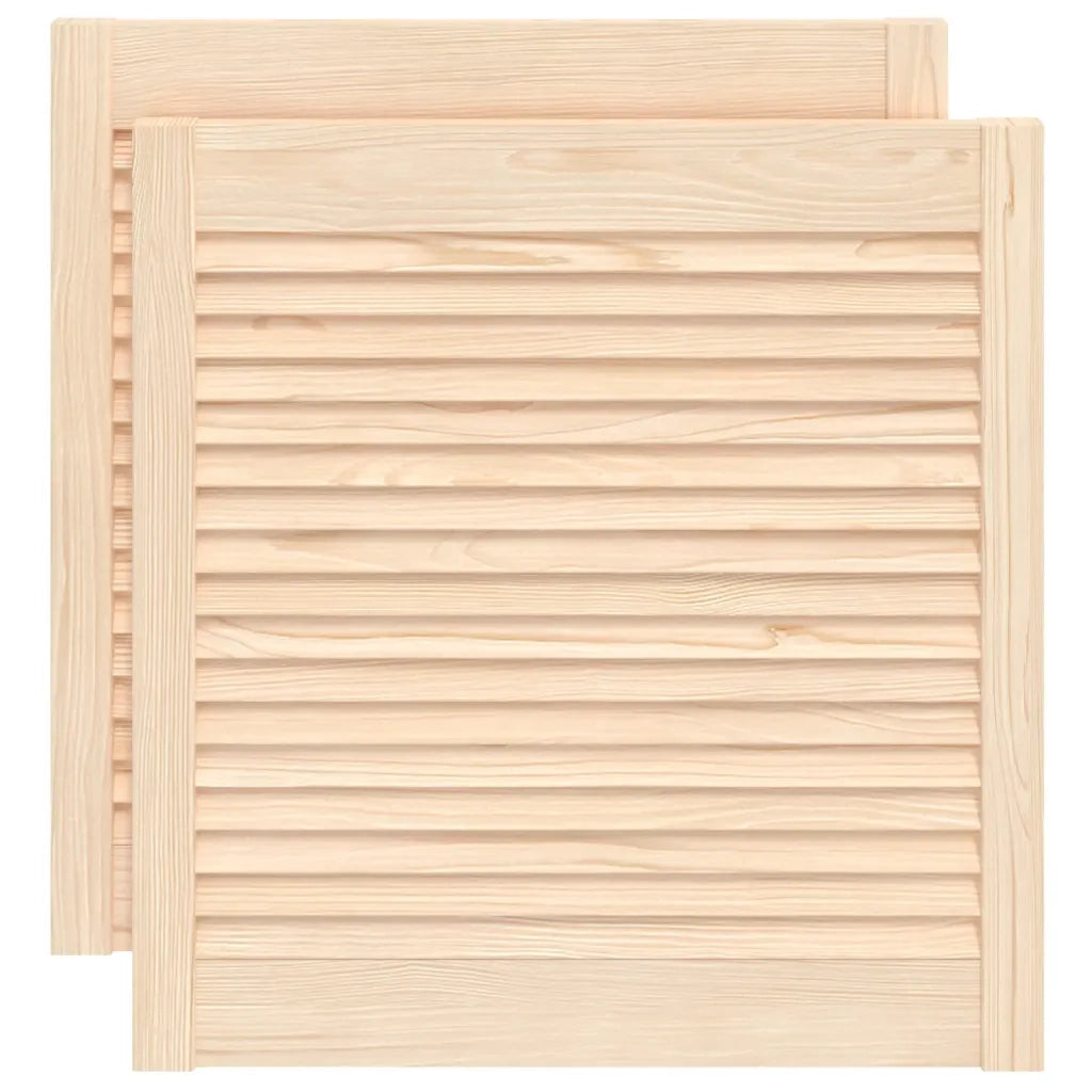 Ante con Design a Lamelle 2 pz 61,5x59,4 cm in Legno di Pino CFW9533154