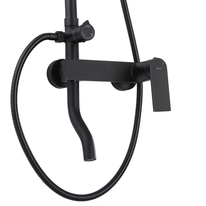 Set Doccia Rea Storm Black Matt