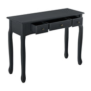 Consolle per ingresso o soggiorno con 3 cassetti MDF gambe in pino 100 cm nero 03_0004179/2