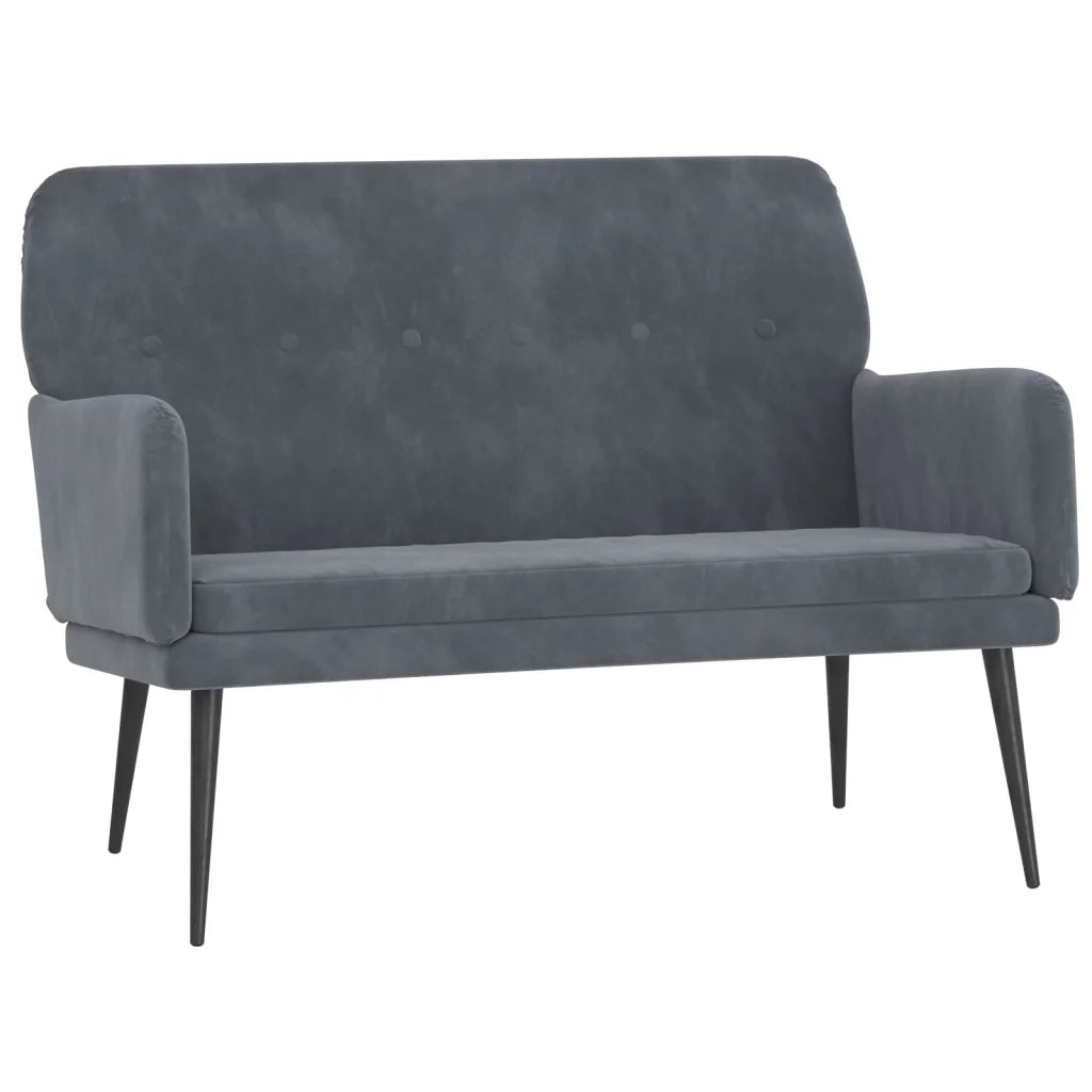 Panca Grigio Scuro 108x79x79 cm in Velluto CFW2110095