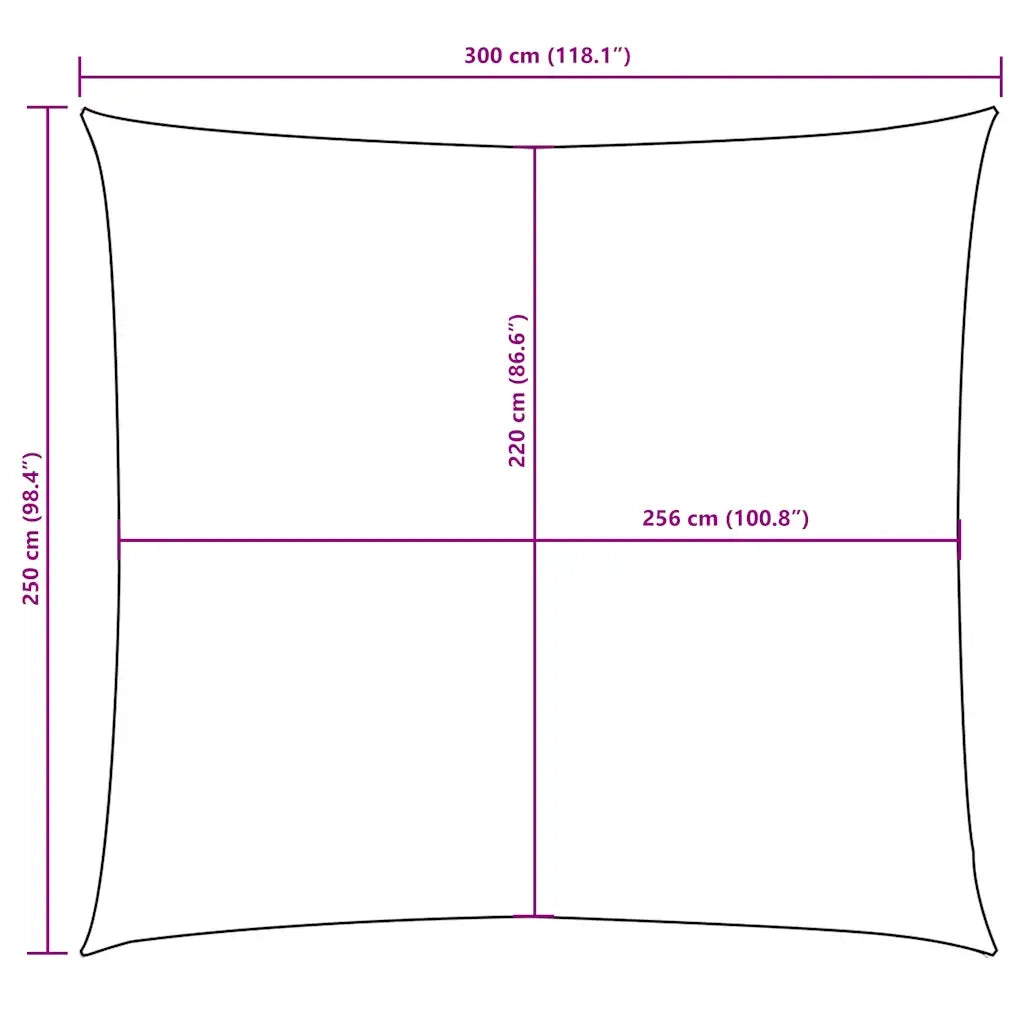 Parasole a Vela Oxford Rettangolare 2,5x3 m Gialla 135590