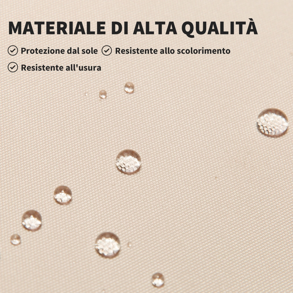 Tenda da Sole a Bracci 3x1.5m con Manovella e Struttura Telescopica, Beige