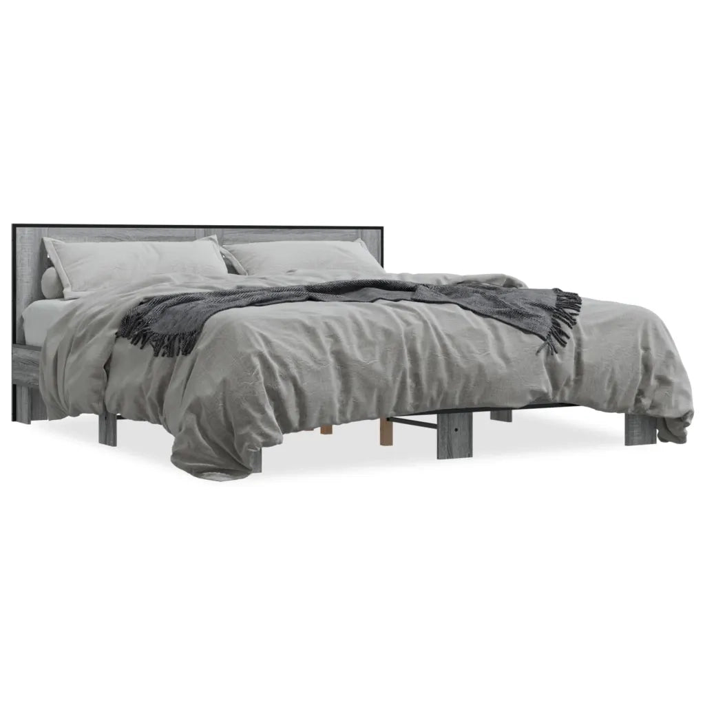 Giroletto Grigio Sonoma 200x200 cm in Legno Multistrato Metallo 3280085