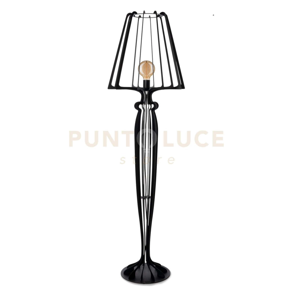 Lampada moderna da terra per soggiorno Minerva Nero