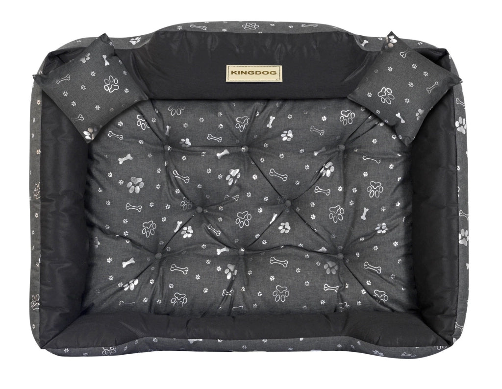 AIO FACTORY 100x75 cm KINGDOG Cuccia per cani impermeabile personalizzabile Silver Bones