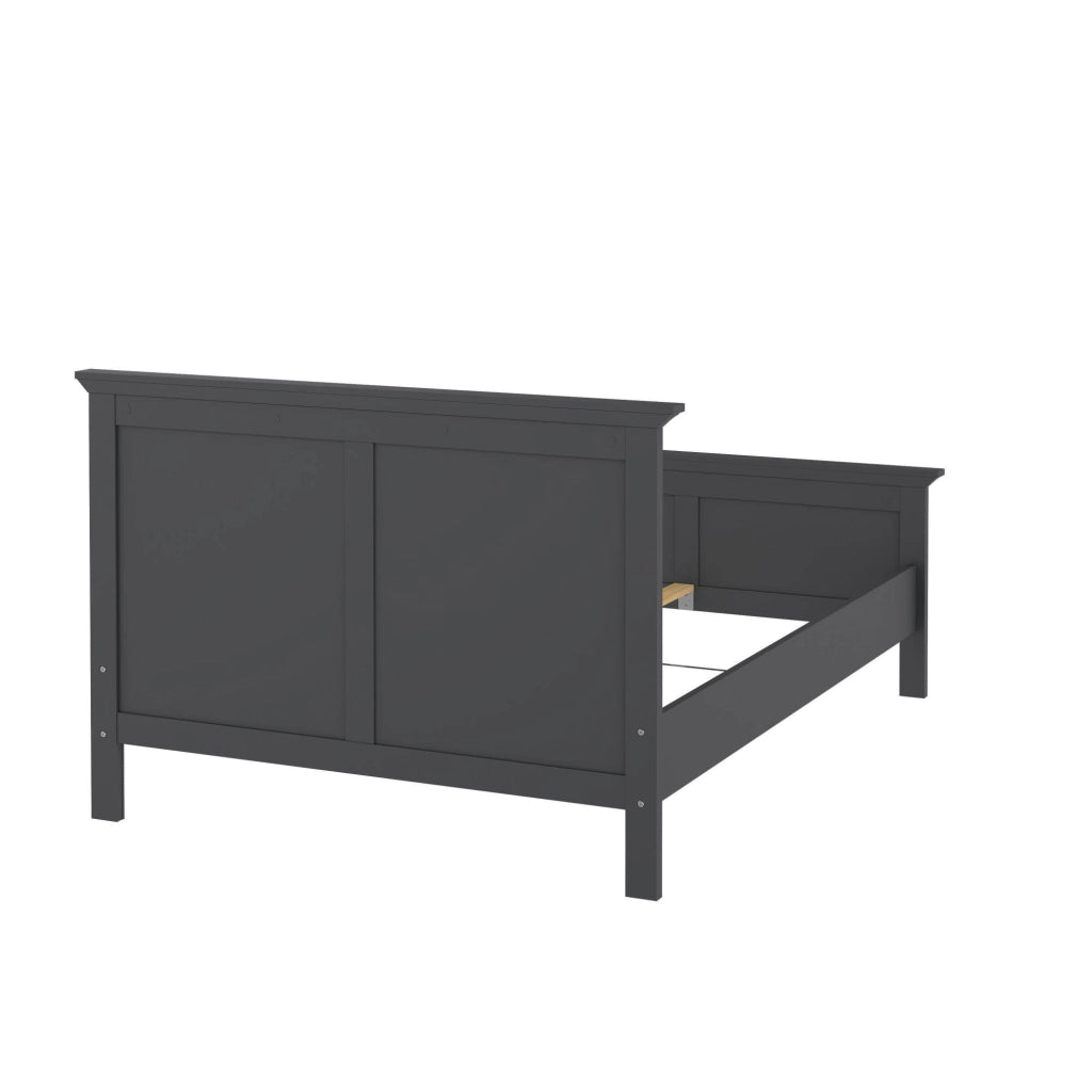 Letto piazza e mezza Umbert, Sommier per camera da letto, Giroletto per stanza, Struttura porta materasso, 211x158 h110 cm, Grigio