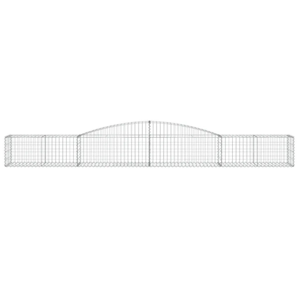 Cesti Gabbioni ad Arco 10 pz 400x50x40/60 cm Ferro Zincato 3146965