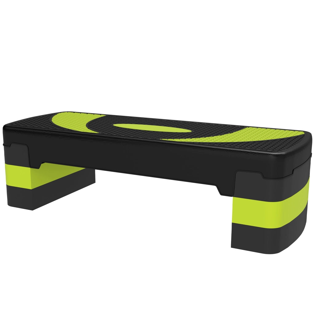 Stepper Fitness per Aerobica Regolabile su 3 Altezze da 10-15-20 cm, Verde e Nero