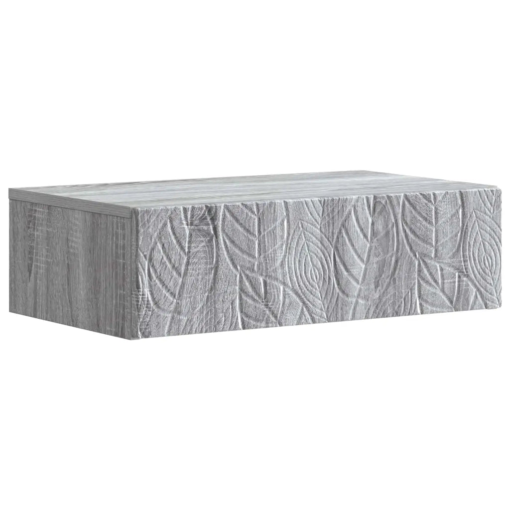 Tavolino da Parete Laterale 59 x 34,5 x 17 cm Sonoma grigio 898831